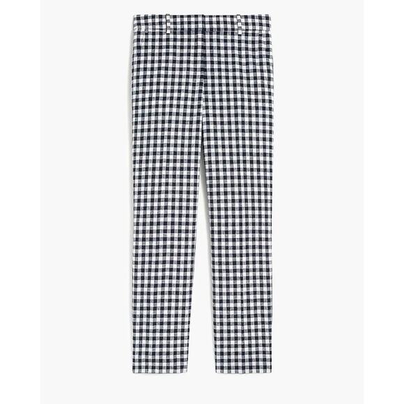 J. Crew Pants - EUC J. CREW Navy-White Checkered Gingham Linen-Cotton Lined Holland Pants 0